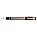 Picture of Tibaldi Excelsa Black Resin with Rose Gold Plated Sterling Silver Trim Fountain Pen Broad Nib