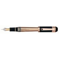 Picture of Tibaldi Excelsa Black Resin with Rose Gold Plated Sterling Silver Trim Fountain Pen Broad Nib
