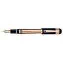 Picture of Tibaldi Excelsa Black Resin with Rose Gold Plated Sterling Silver Trim Fountain Pen Fine Nib