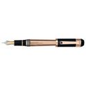 Picture of Tibaldi Excelsa Black Resin with Rose Gold Plated Sterling Silver Trim Fountain Pen Fine Nib