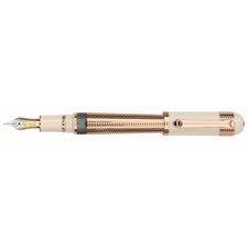 Picture of Tibaldi Excelsa Ivory Resin with Rose Gold Plated Sterling Silver Trim Fountain Pen Broad Nib