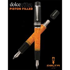 Picture of Delta Dolcevita Piston Fill Fountain Pen Fine Nib