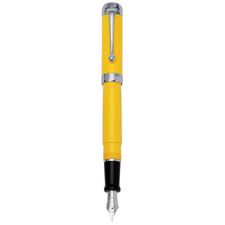 Picture of Aurora Talentum Classic Yellow with Chrome Trim Fountain Pen Broad Nib