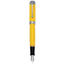 Picture of Aurora Talentum Classic Yellow with Chrome Trim Fountain Pen Fine Nib