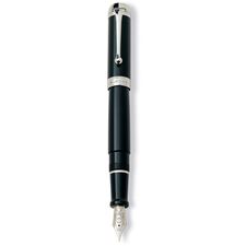 Picture of Aurora Talentum Classic Black with Chrome Trim Fountain Pen Medium Nib