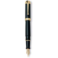 Picture of Aurora Talentum Classic Black with Gold Trim Fountain Pen Medium Nib