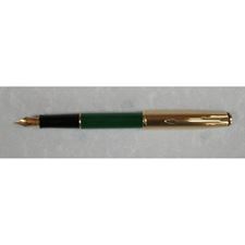 Picture of Parker Insignia Custom Green Gold Cap Fountain Pen Medium Nib