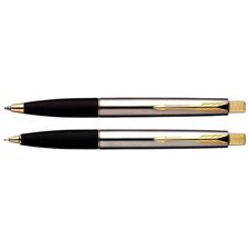 Picture of Parker Frontier Stainless Steel Gold Trim Ballpoint and Pencil Set
