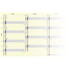 Picture of Filofax Personal 2014 Year Planner Vertical Cotton Cream