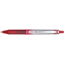 Picture of Pilot VBall Retractable Rollerball Pens Fine Point Red (Dozen)