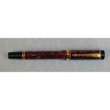 Picture of Parker Duofold Centennial Marbled Maroon Fountain Pen Medium Nib