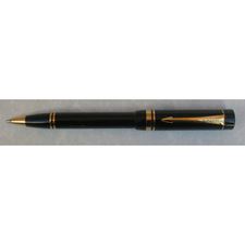 Picture of Old Style Parker Duofold Centennial Black Gold Trim Cap Activated Ballpoint Pen