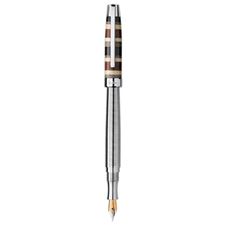Picture of Laban African Wood Sterling Silver Fountain Pen Medium Nib