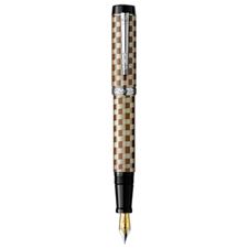 Picture of Laban Checkered Flag Wood Fountain Pen Medium Nib