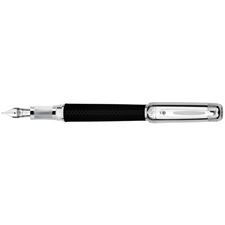 Picture of Tibaldi for Bentley Azure Beluga Leather Silver Fountain Pen Broad Nib