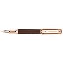 Picture of Tibaldi for Bentley Azure Cognac Leather Rose Gold Fountain Pen Broad Nib