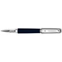 Picture of Tibaldi for Bentley Azure Imperial Blue Leather Silver Rollerball Pen