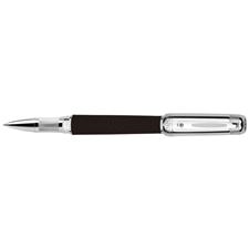 Picture of Tibaldi for Bentley Azure Burnt Oak Leather Silver Rollerball Pen