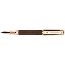 Picture of Tibaldi for Bentley Azure Cognac Leather Rose Gold Rollerball Pen