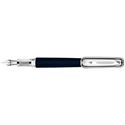 Picture of Tibaldi for Bentley Azure Imperial Blue Leather Silver Fountain Pen Broad Nib