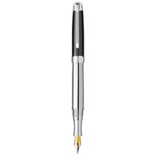 Picture of Laban Real Diamond Sterling Silver Black Fountain Pen Medium Nib