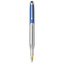 Picture of Laban Real Diamond Sterling Silver Blue Fountain Pen Medium Nib