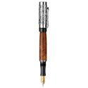 Picture of Laban Egypt Sterling Silver Light Briar Wood Fountain Pen Medium Nib