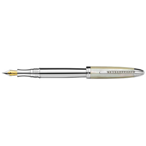 Laban Real Diamond Sterling Silver Ballpoint Pen-Montgomery Pens Fountain  Pen Store 212 420 1312