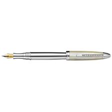 Picture of Laban Mother of Pearl Sterling Silver Diamond Fountain Pen Medium Nib