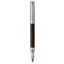 Picture of Laban Real Leather Sterling Silver ST-921-1RL Black Fountain Pen Medium Nib