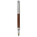 Picture of Laban Real Leather Sterling Silver ST-921-1RL Dark Brown Fountain Pen Medium Nib