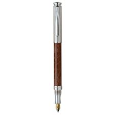 Picture of Laban Real Leather Sterling Silver ST-921-1RL Dark Brown Fountain Pen Medium Nib