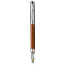 Picture of Laban Real Leather Sterling Silver ST-921-1RL Light Brown Fountain Pen Medium Nib