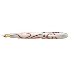 Picture of Laban Mento Ivory Burgundy Electric Fountain Pen Medium Nib