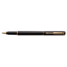 Picture of Parker Rialto Matte Black Gold Trim Ballpoint Pen