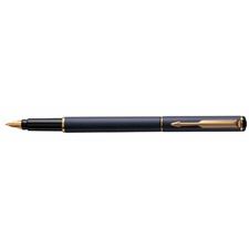 Picture of Parker Rialto Matte Navy Gold Trim Fountain Pen Medium Nib