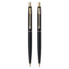 Picture of Parker Classic Matte Black Gold Trim Pen and 0.5MM Mechanical Pencil Set