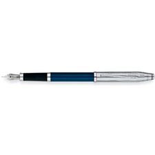 Picture of Cross Century II Chrome Blue Lacquer Fountain Pen Extra Fine Nib