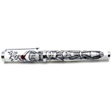 Picture of Jac Zagoory Ripple Pen Write No Evil 4 Monkeys White Fountain Pen Medium Nib