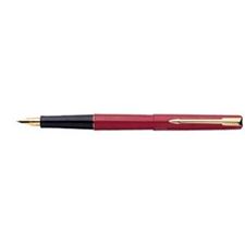 Picture of Parker 15 Lacquer Red Gold Trim Fountain Pen Fine Nib