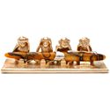 Picture of Jac Zagoory Pen Holder Write No Evil 4 Monkeys Gold Plated