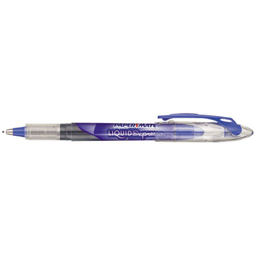 Papermate Liquid Expresso Felt Tip Pen Medium Point Blue (Dozen