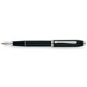 Picture of Cross Townsend Black Lacquer Rhodium Plated Fountain Pen Medium Nib