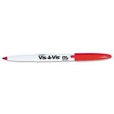 Picture of Expo Vis-à-Vis Overhead Wet Wipe Marker Fine Point Red (Dozen)