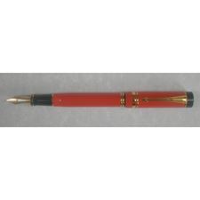 Picture of Parker Duofold Special Edition Orange Centennial Fountain Pen Broad Nib In Maple Wood Box
