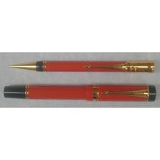 Picture of Parker Duofold Special Edition Orange International Fountain Pen Fine Nib and Pencil Set