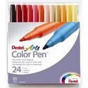 Picture of Pentel Color Pen Pouched 24 Color Set