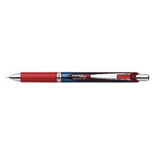 Picture of Pentel EnerGel Deluxe RTX Needle Tip Liquid Gel Rollerball Pen Medium Point Red (Dozen)