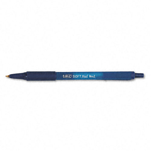 Bic Soft Feel Retractable Ballpoint Pen Medium Point Blue  (Dozen)-Montgomery Pens Fountain Pen Store 212 420 1312