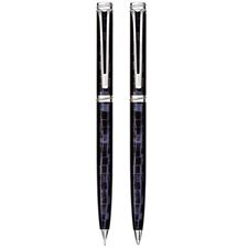 Picture of Waterman Harmonie Blue Grey Chrome Trim Pen and Pencil Set